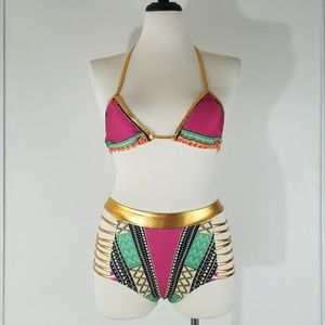 tribal print two-piece bikini  bathing suit